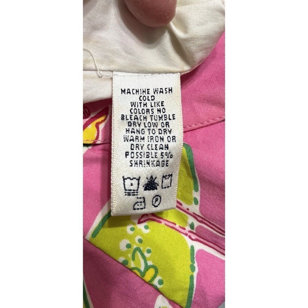 Lilly Pulitzer Halter Top Size 2 Pink Flamingo Island Vacation Cruise Boating - Picture 6 of 10